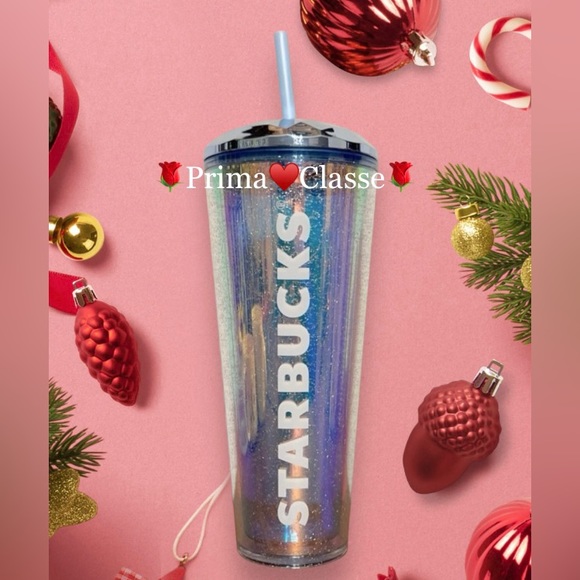 Starbucks Blue Chromatic Glitter Iridescent Dome Tumbler Cup 24oz Holiday 2023 - Picture 8 of 8